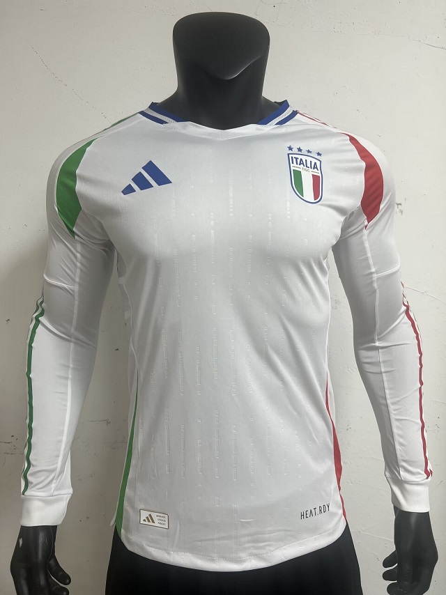 AAA Quality Italy 2024 Away White Long Soccer Jersey(Player)